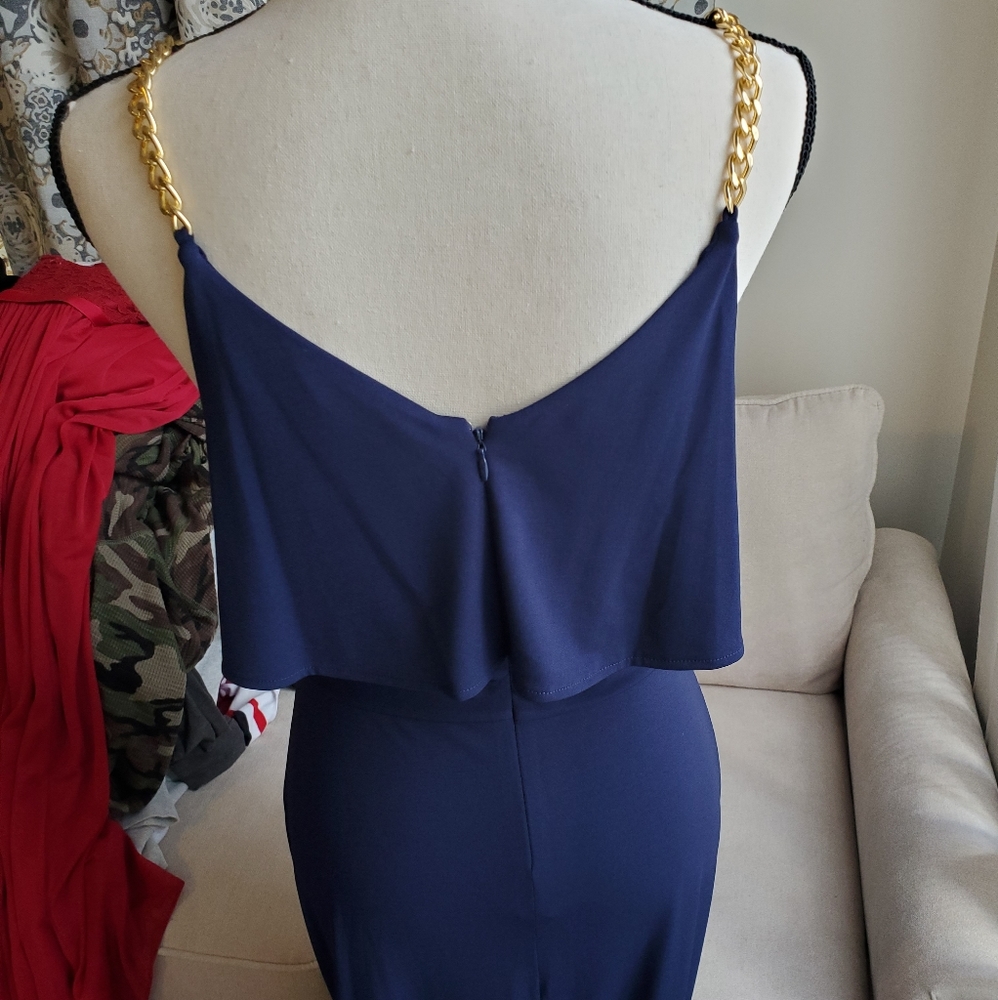 Michael Kors Chain Embellished Popover Maxi Dress - Picture 8 of 13